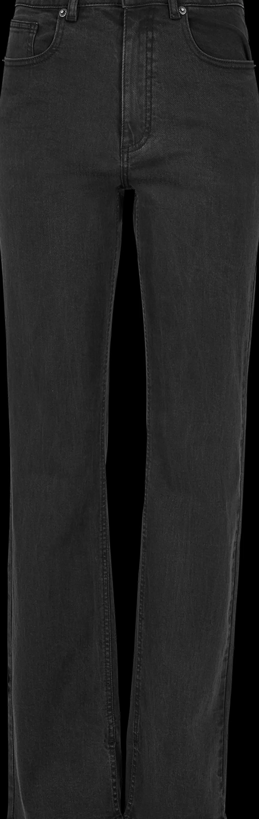 Ladies' High-Waist Straight Slit Denim Jeans Jeans Black By^Urban Classics Hot