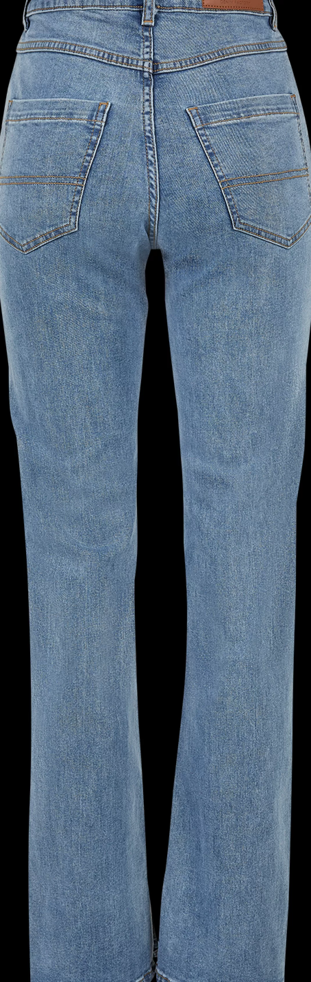 Ladies' High-Waist Straight Slit Denim Jeans Jeans Blue By^Urban Classics New