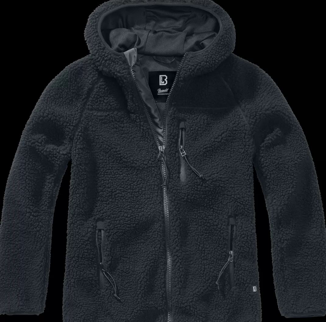 Ladies' Hooded Fleece Jacket Fleece Jacket Black By^Brandit Outlet