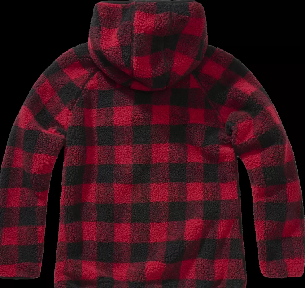 Ladies' Hooded Fleece Jacket Fleece Jacket Red-Black By^Brandit Best