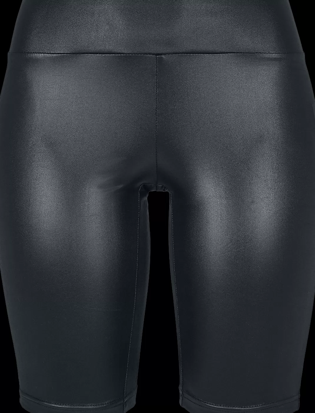 Ladies Imitation-Leather Cycle Shorts Shorts Black By^Urban Classics Shop
