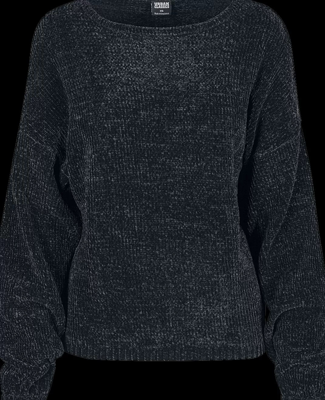 Ladies Oversize Chenille Sweater Sweatshirt Black By^Urban Classics Online
