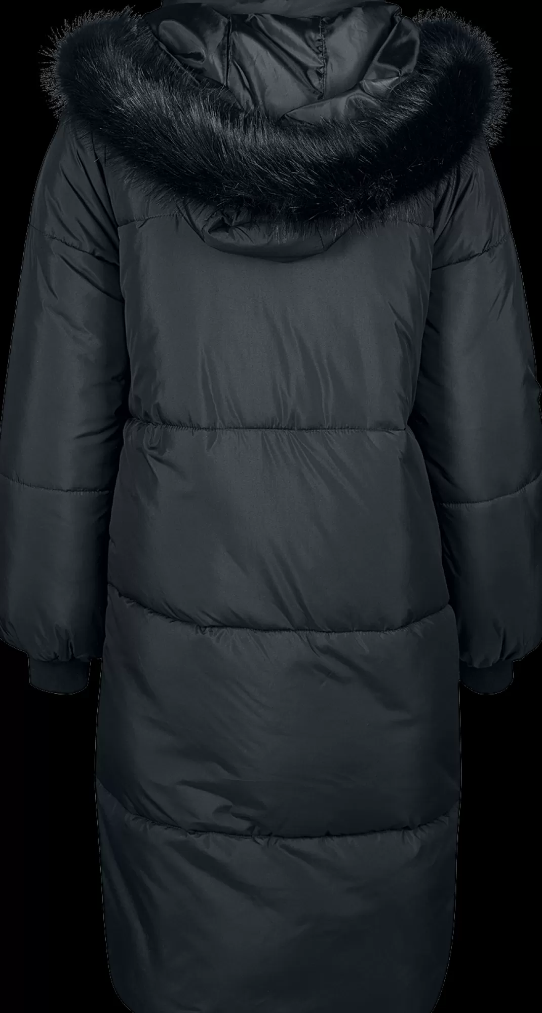 Ladies Oversize Faux Fur Puffer Coat Winter Jacket Black By^Urban Classics Clearance