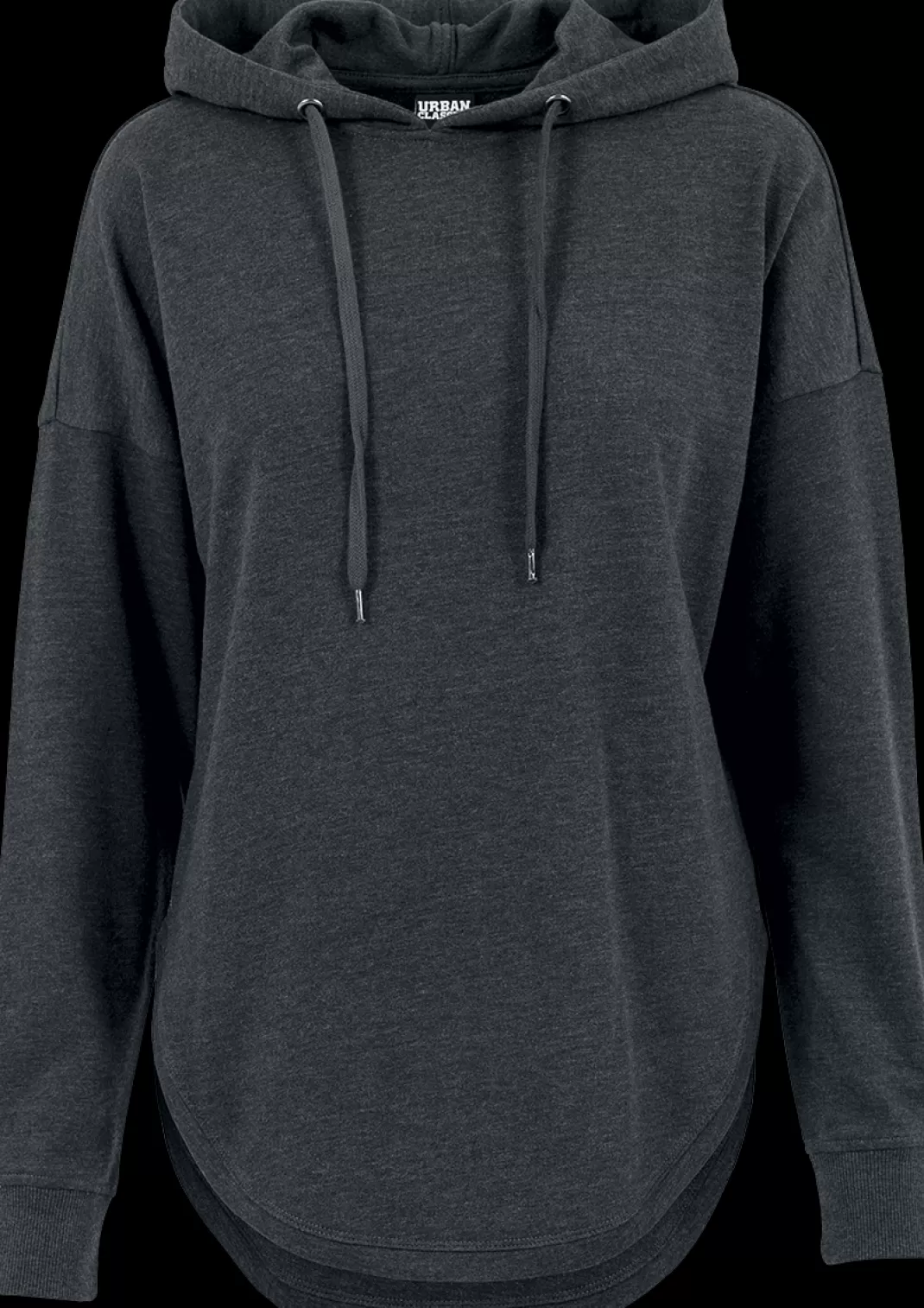 Ladies Oversized Terry Hoody Hooded Sweater Mottled Grey By^Urban Classics Clearance