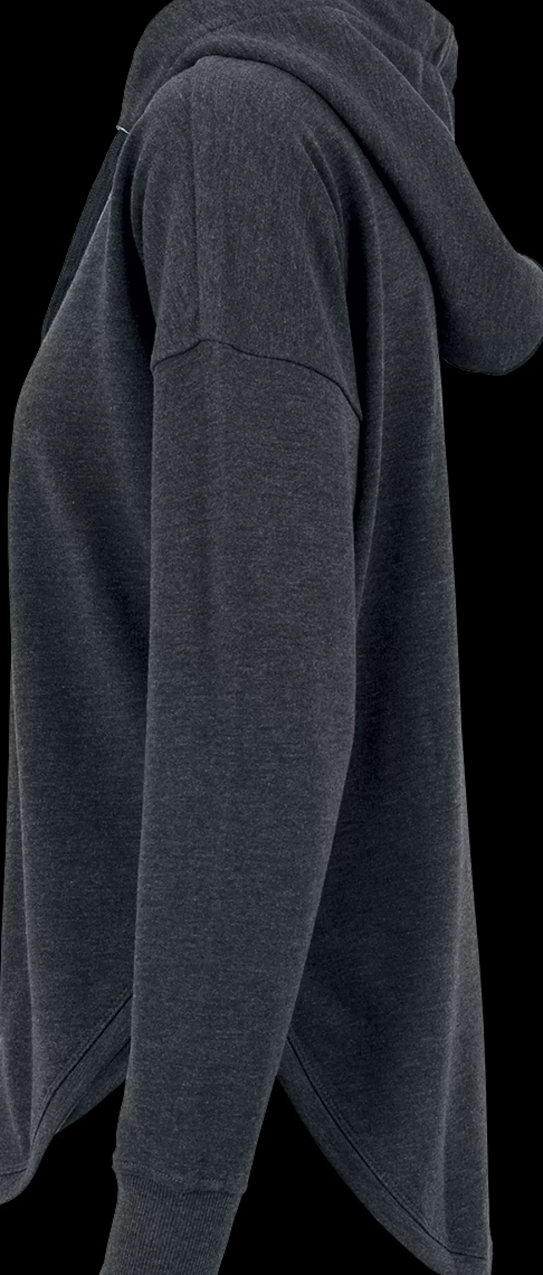 Ladies Oversized Terry Hoody Hooded Sweater Mottled Grey By^Urban Classics Clearance