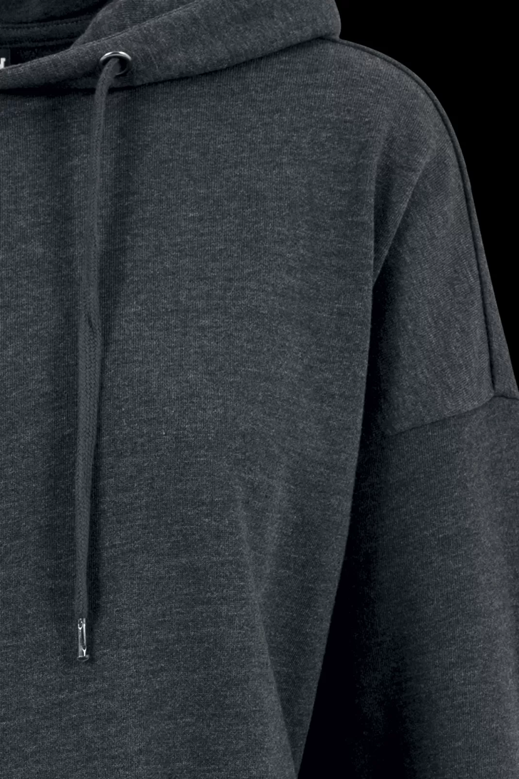 Ladies Oversized Terry Hoody Hooded Sweater Mottled Grey By^Urban Classics Clearance