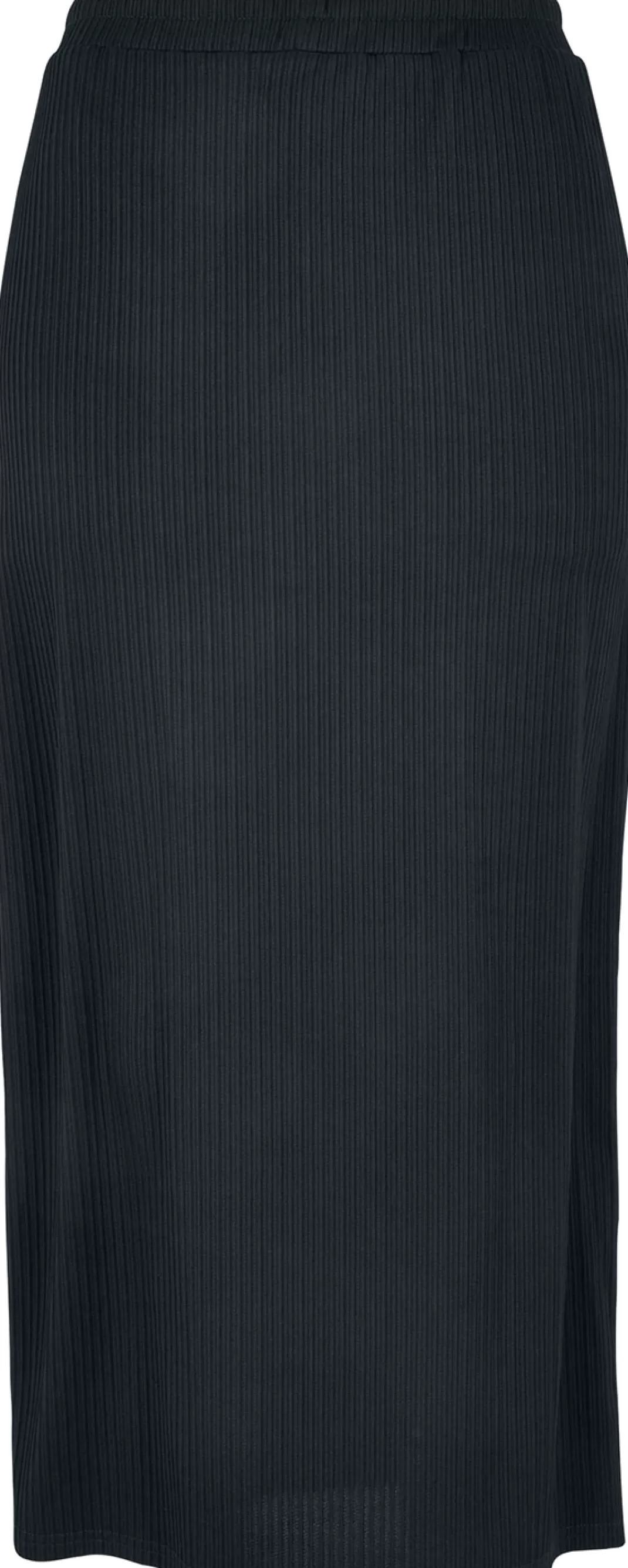 Ladies' Ribbed Jersey Midi Skirt Long Skirt Black By^Urban Classics Best Sale