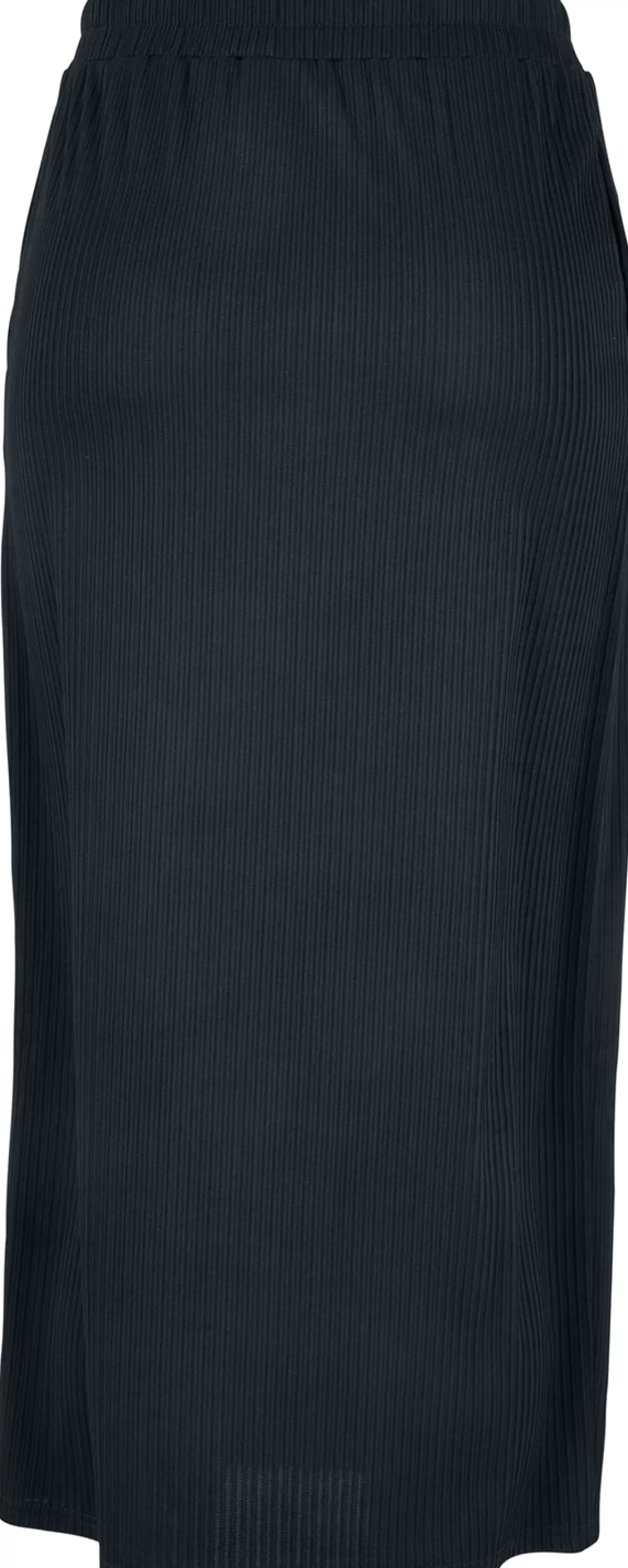 Ladies' Ribbed Jersey Midi Skirt Long Skirt Black By^Urban Classics Best Sale