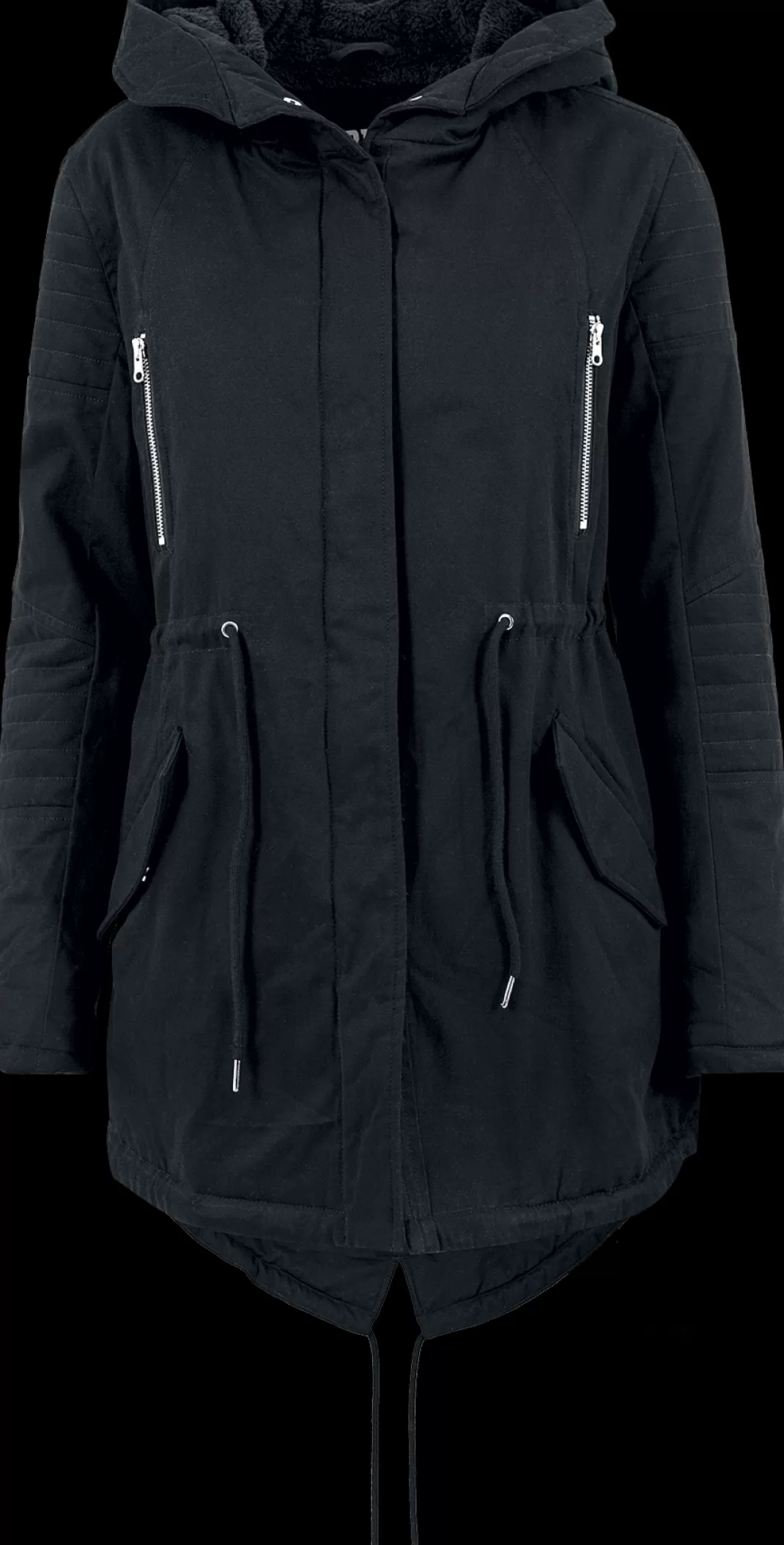 Ladies Sherpa Lined Cotton Parka Winter Jacket Black By^Urban Classics Online