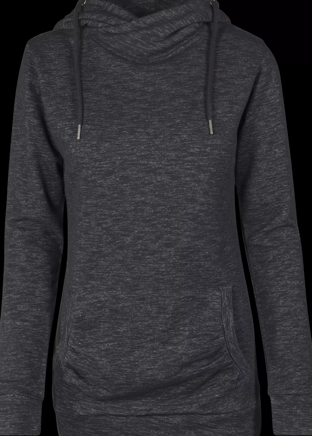 Ladies Slub Terry High Neck Hoody Hooded Sweater Black By^Urban Classics Online