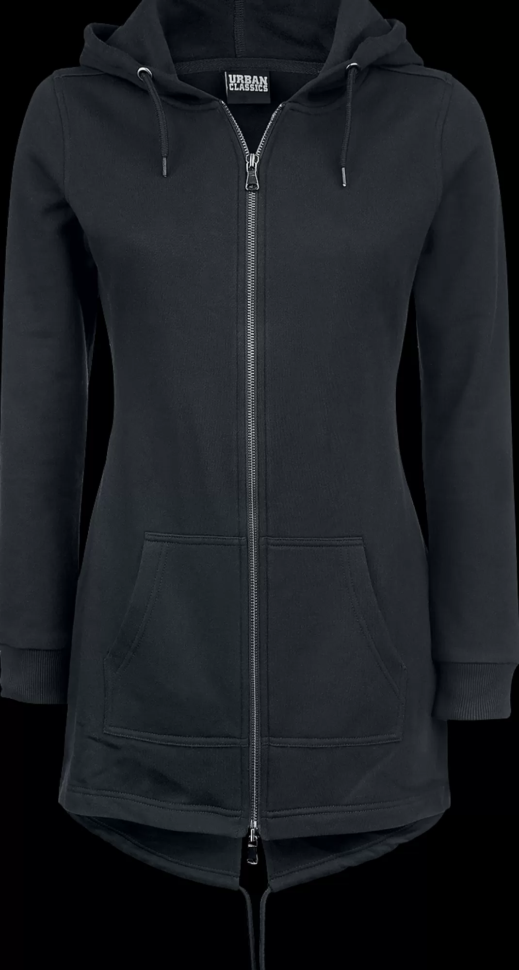Ladies Sweat Parka Hooded Zip Black By^Urban Classics Clearance