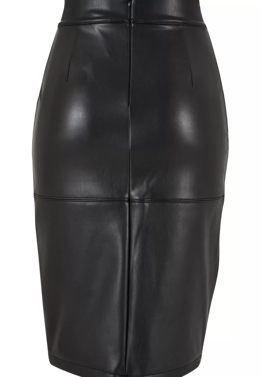 Ladies Synthetic Leather Pencil Skirt Medium-Length Skirt Black By^Urban Classics Hot