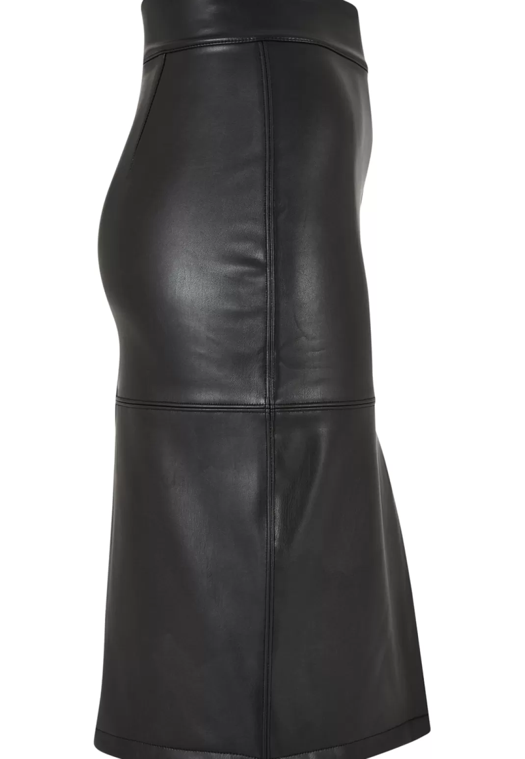 Ladies Synthetic Leather Pencil Skirt Medium-Length Skirt Black By^Urban Classics Hot