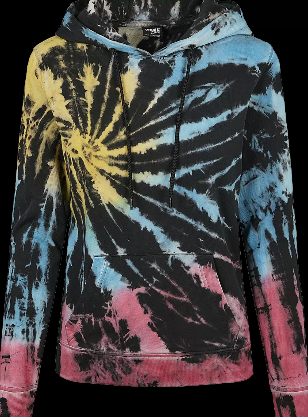 Ladies Tie Dye Hoodie Hooded Sweater Multicolour By^Urban Classics Sale