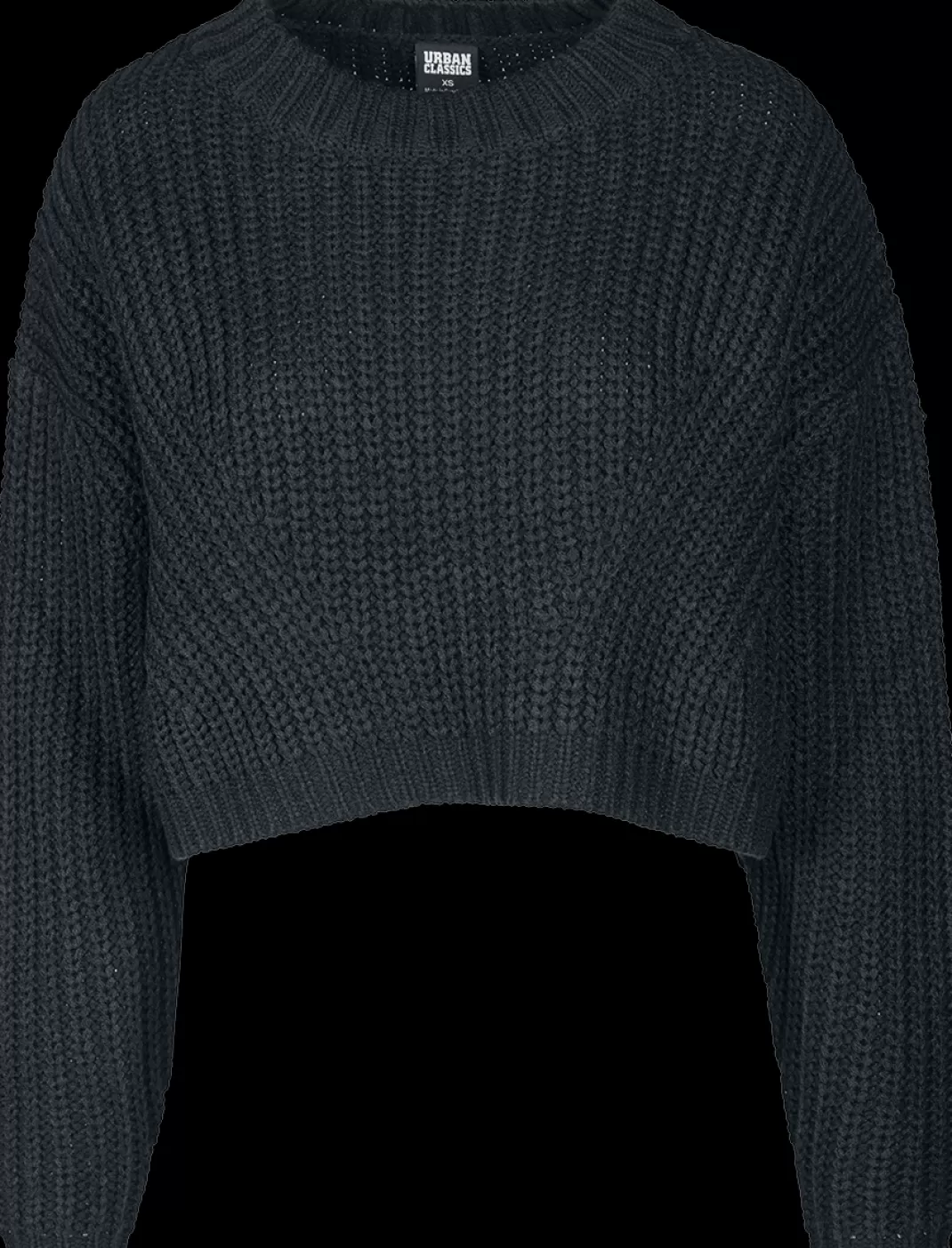 Ladies Wide Oversize Sweater Knit Jumper Black By^Urban Classics Best Sale