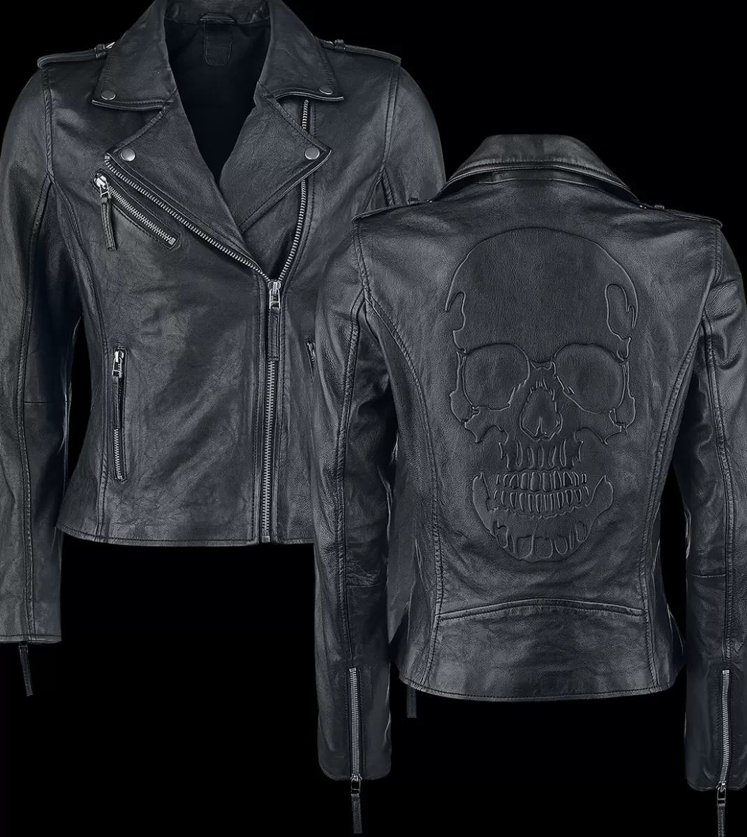 Leather Jacket Black By Black Premium By Emp^* Shop