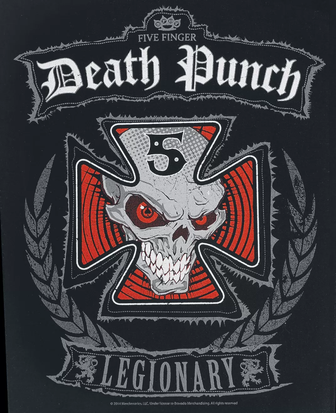 Legionary Back Patch Black-Red-White By^Five Finger Death Punch Hot