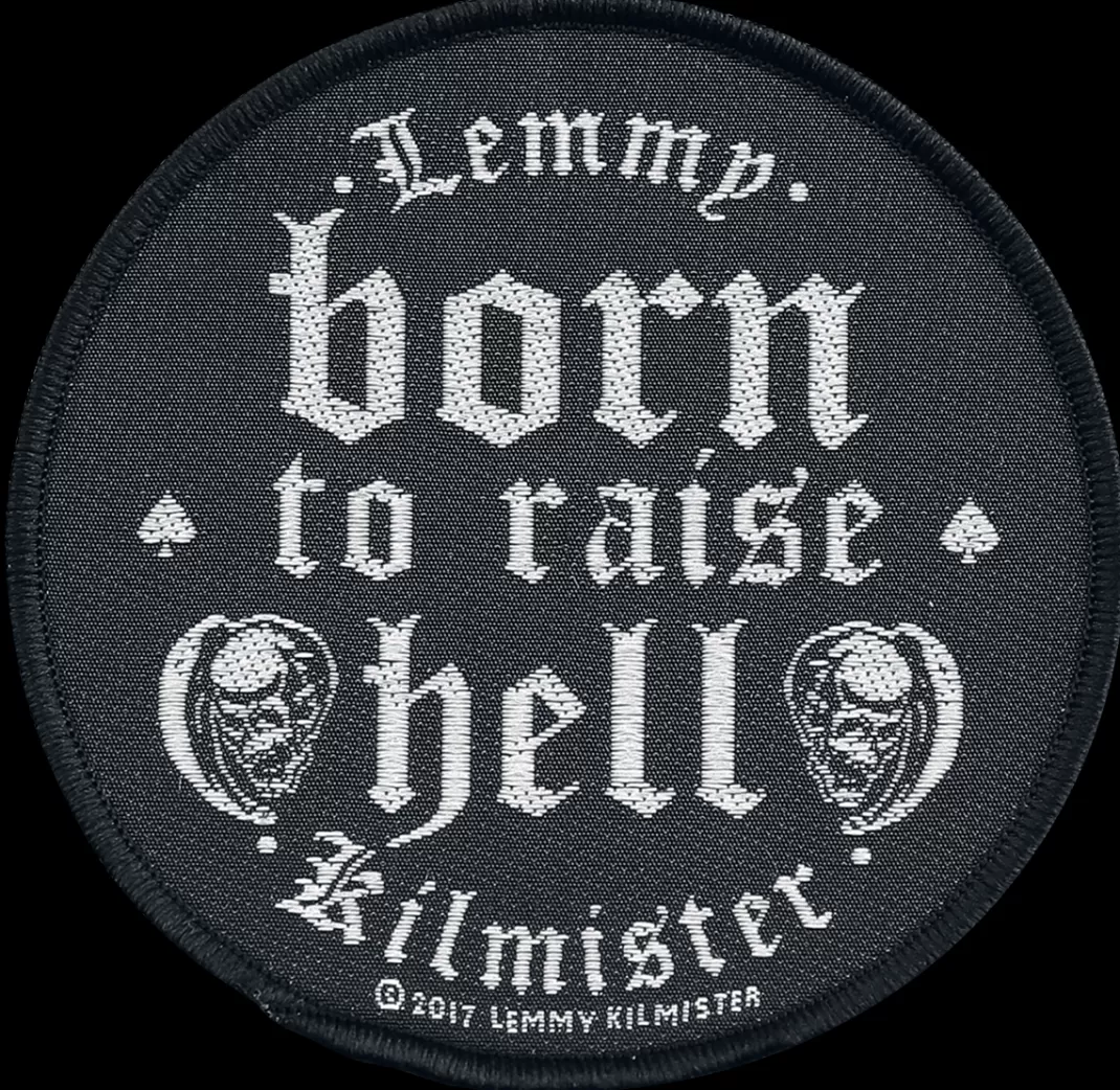 Lemmy Kilmister - Born To Raise Hell Patch Black-White By Motorhead^Motörhead Best Sale
