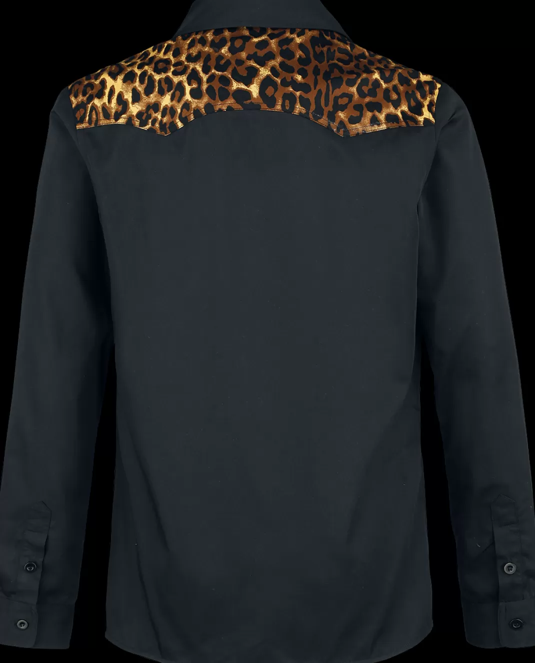 Men Banned Leo Panel Longsleeve Black-Leopard By Alternative