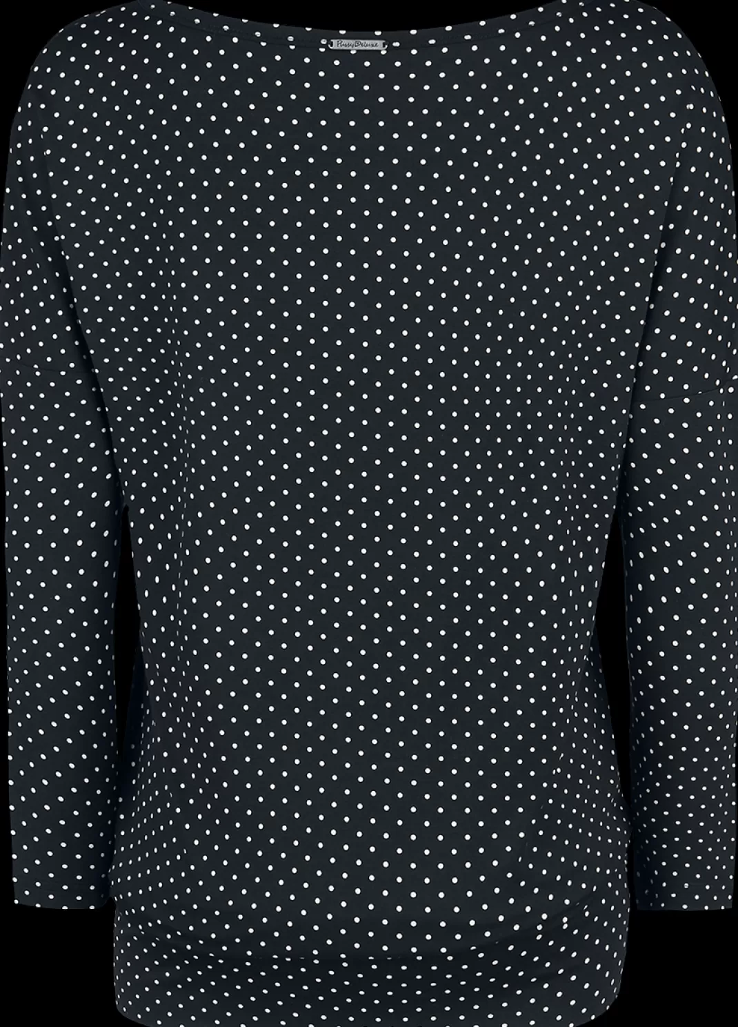 Little Dots Loose Longsleeve Long-Sleeve Shirt Black-White By^Pussy Deluxe New