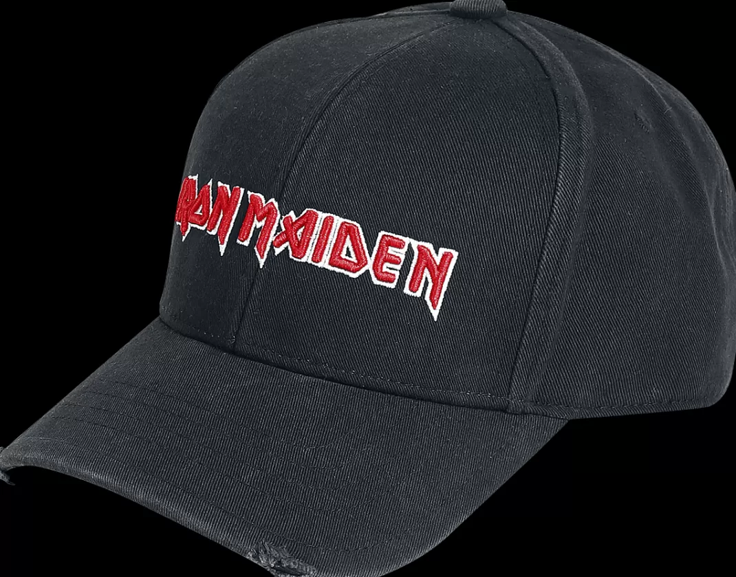 Men Iron Maiden Logo - Baseball Cap Cap Black By