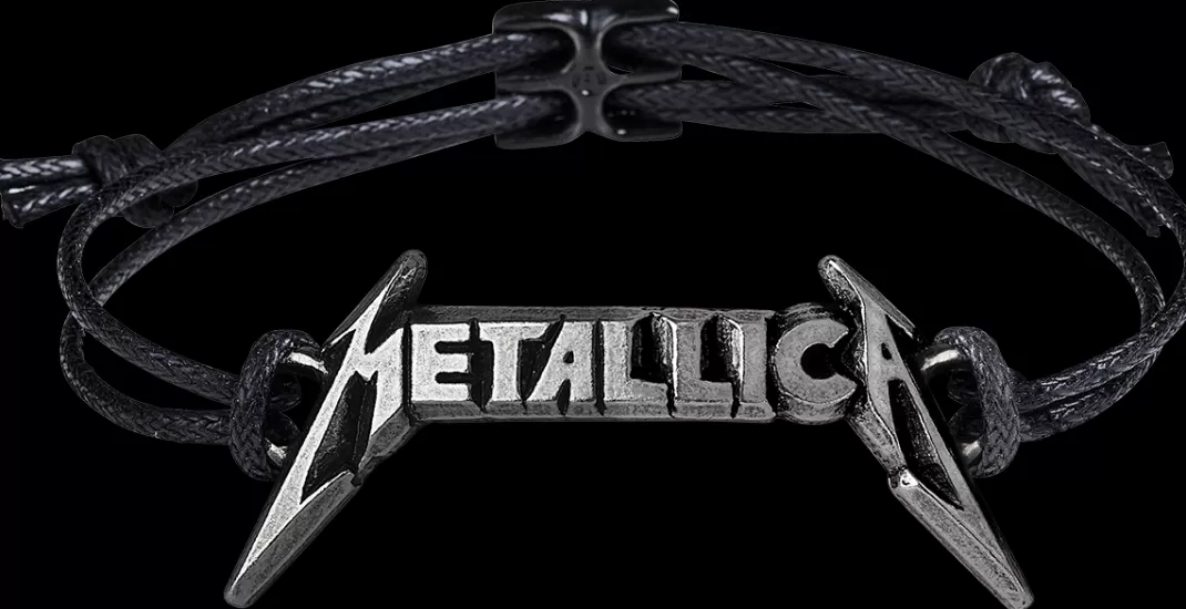 Men Metallica Logo Bracelet Black By