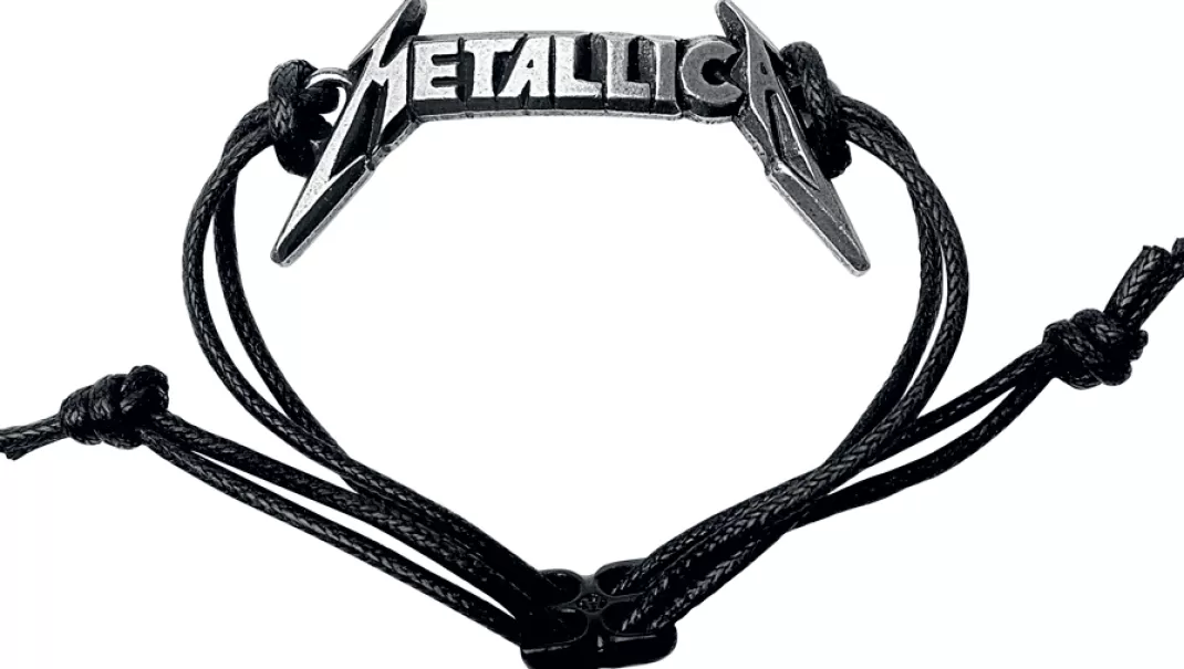 Men Metallica Logo Bracelet Black By