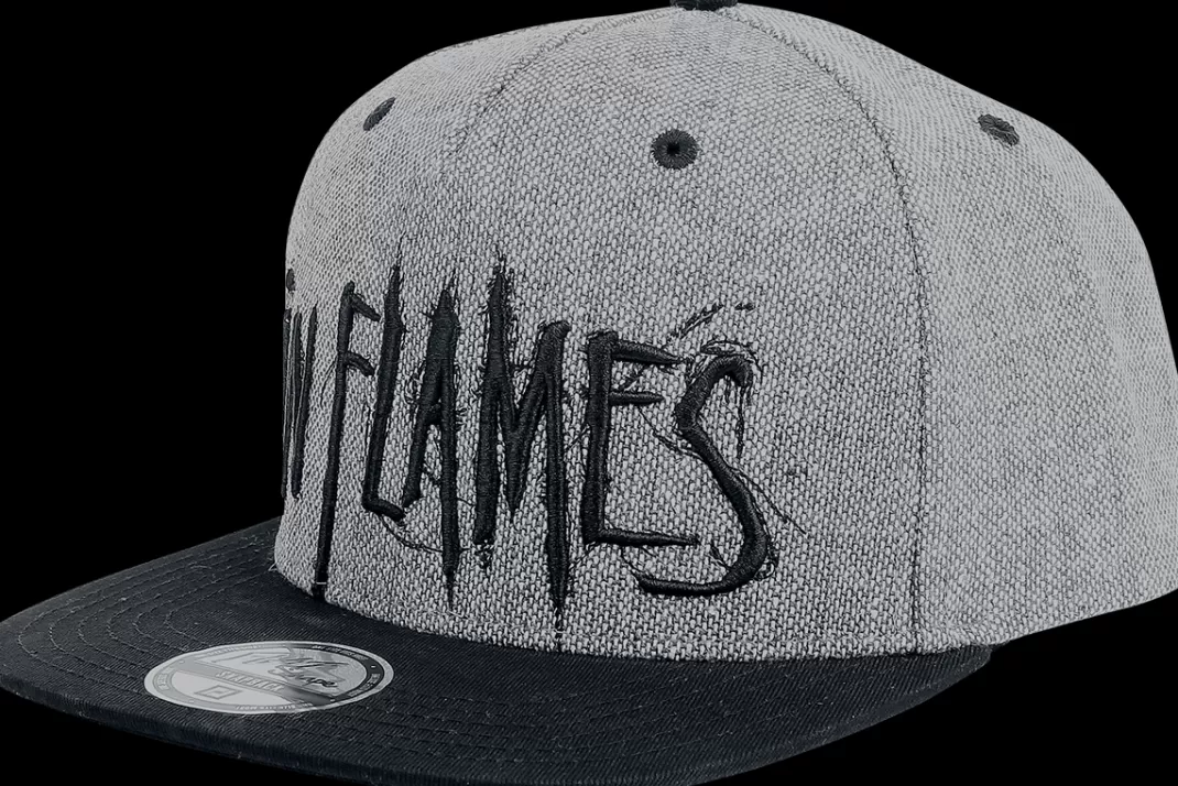 Men In Flames Logo Cap Black-Grey By