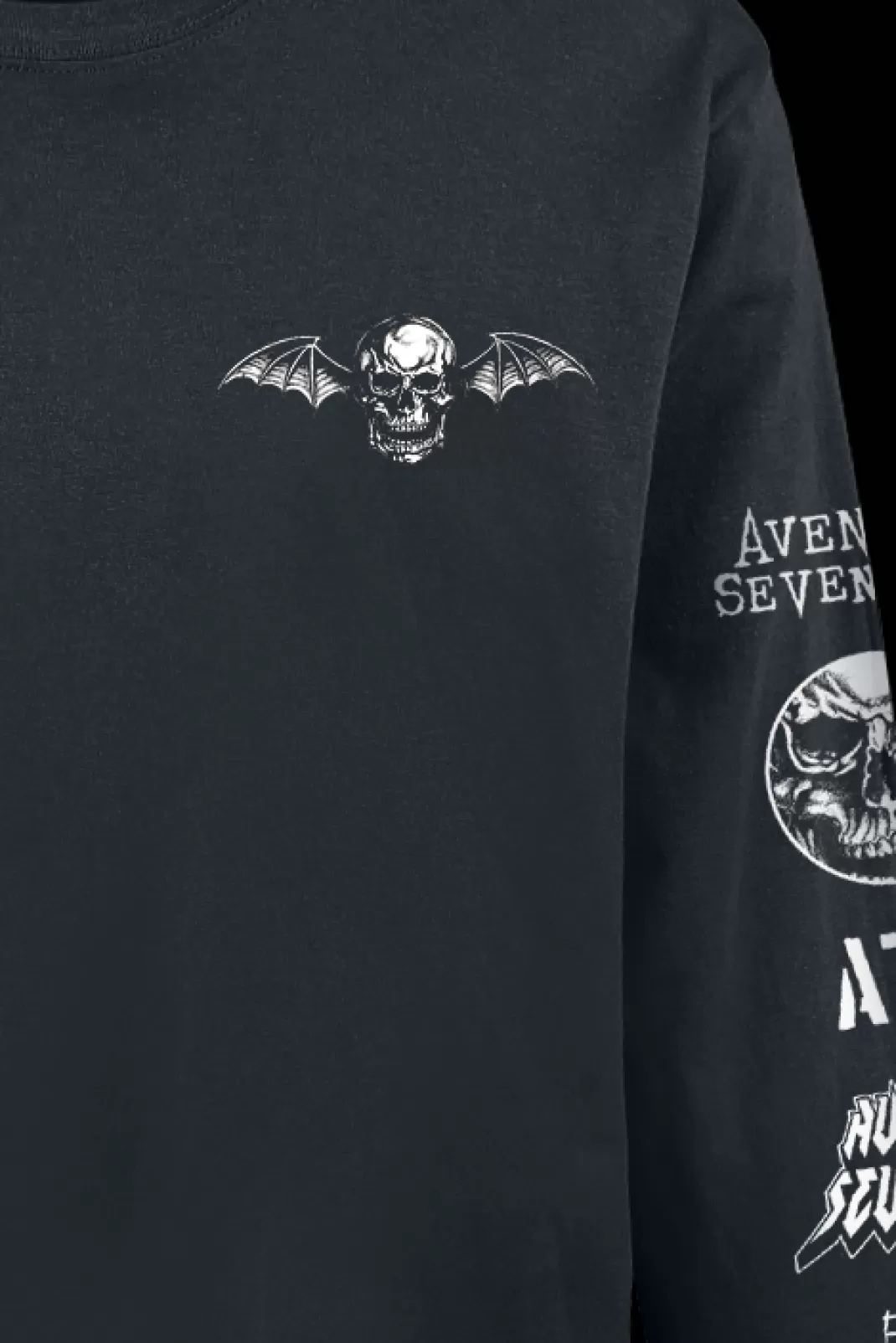 Men Avenged Sevenfold Logo Long-Sleeve Shirt Black By