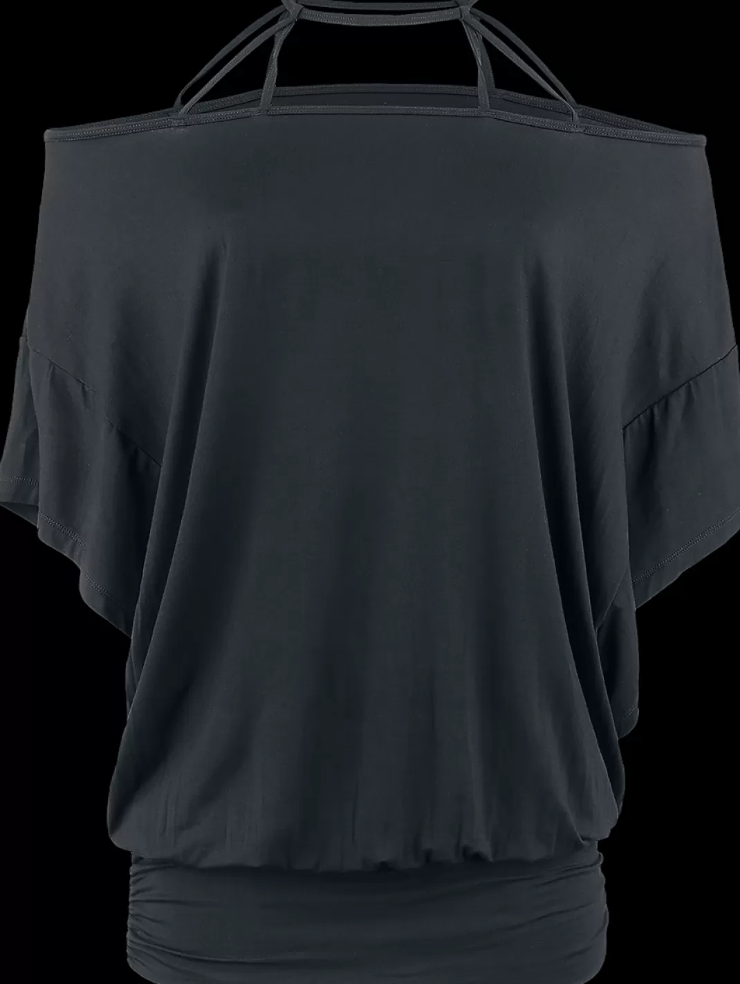 Long Bat-Wing Top T-Shirt Black By Black Premium By Emp^* Shop