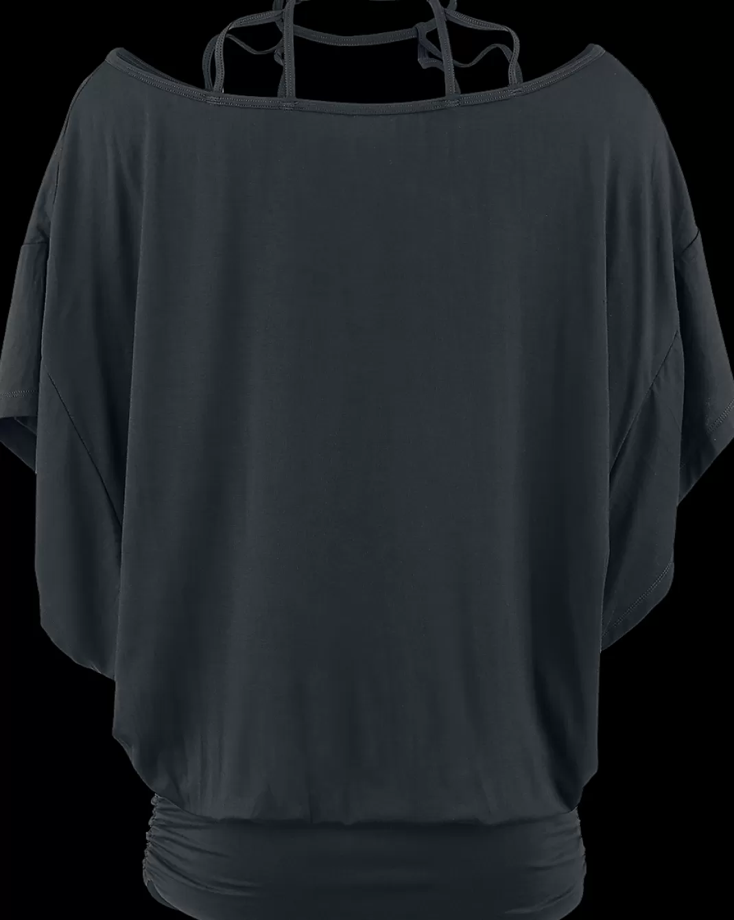 Long Bat-Wing Top T-Shirt Black By Black Premium By Emp^* Shop