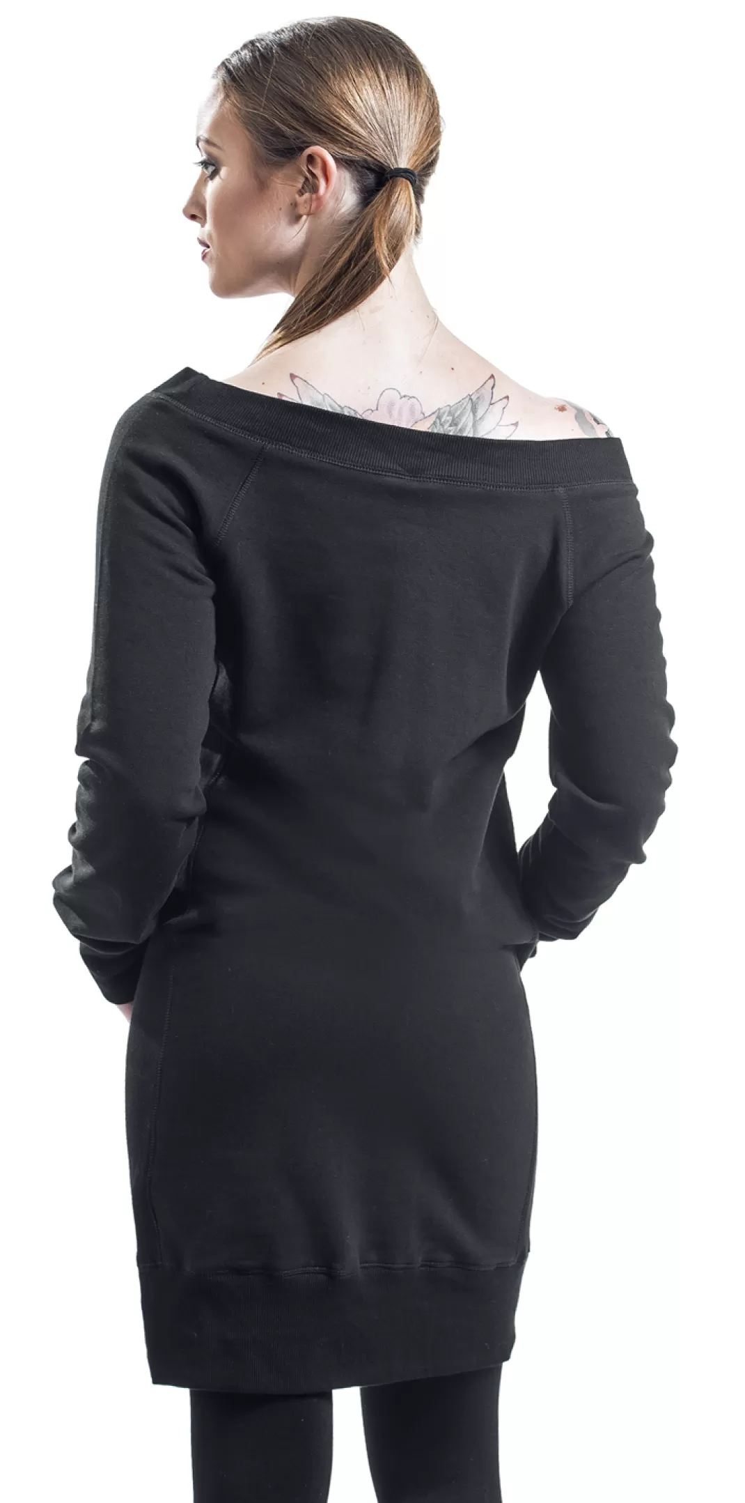 Long Wideneck Sweater Short Dress Black By Red By Emp^* Hot