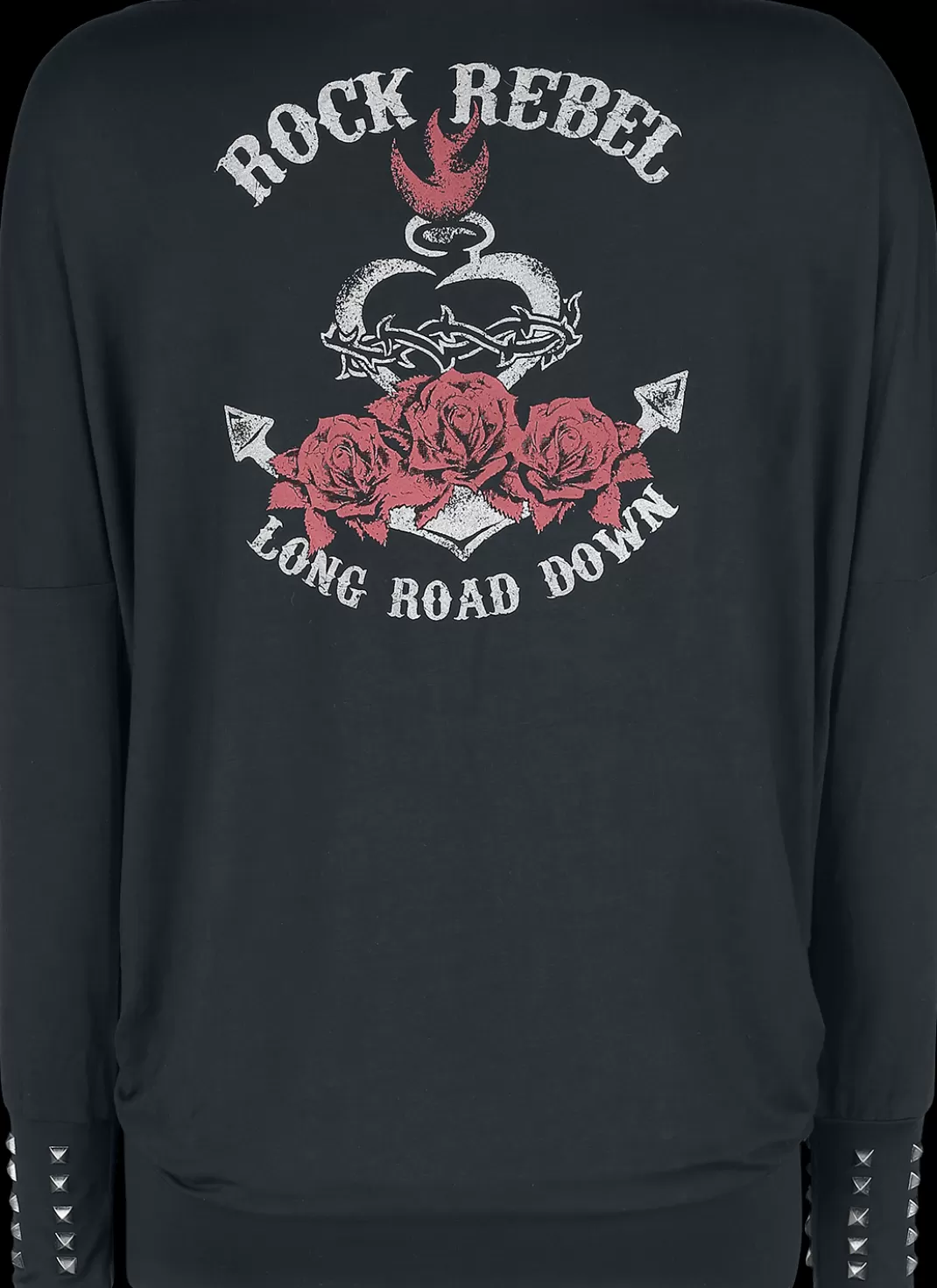 Long-Sleeve Shirt Black By Rock Rebel By Emp^* Flash Sale