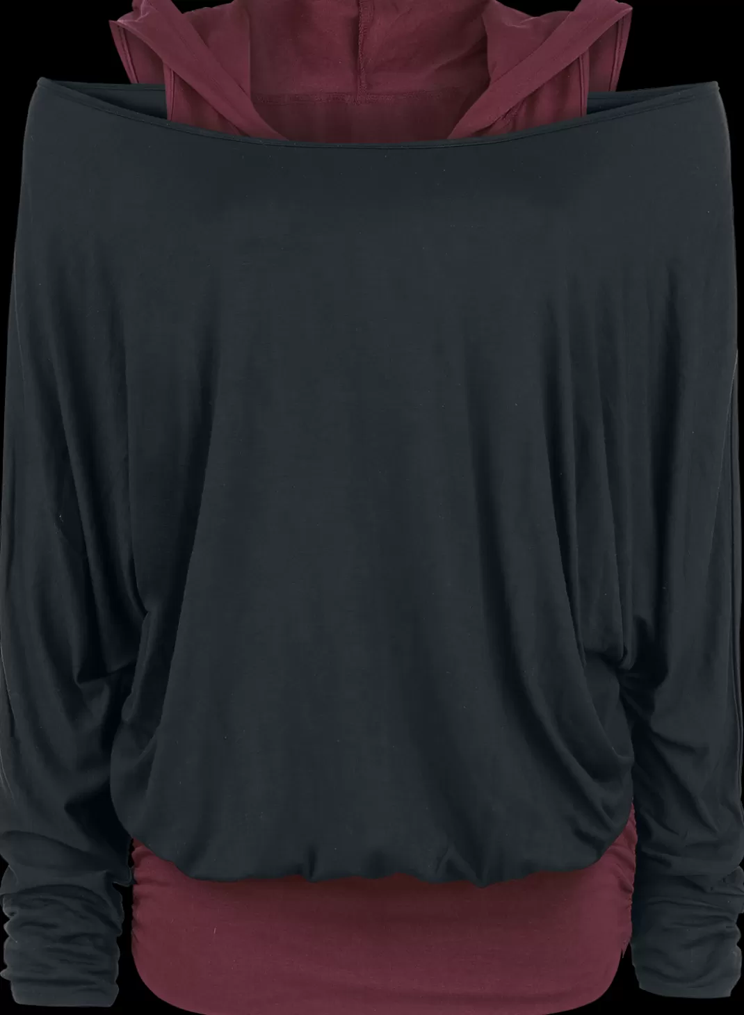 Long-Sleeve Shirt Black-Bordeaux By Black Premium By Emp^* Cheap