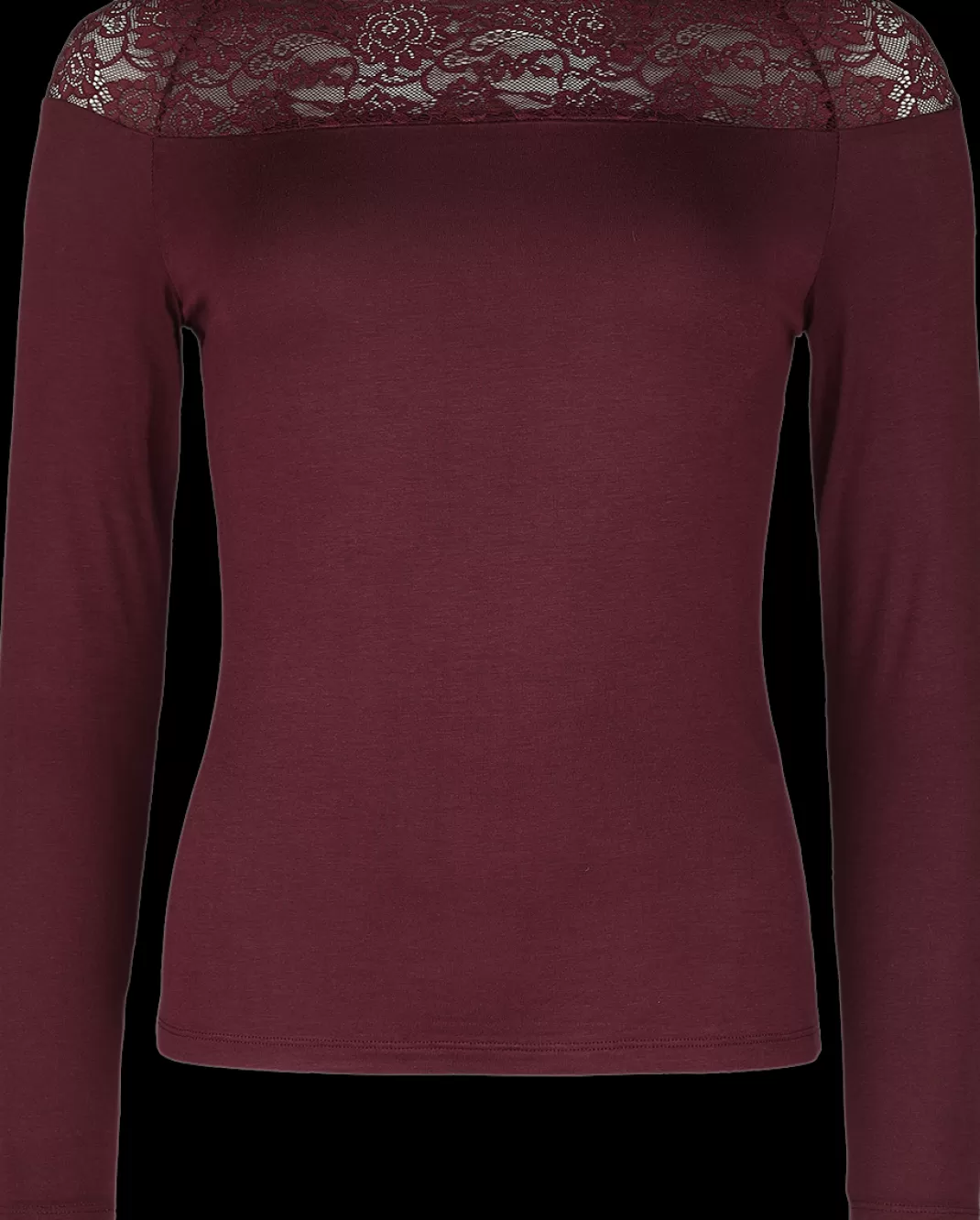 Long-Sleeve Shirt Burgundy By Black Premium By Emp^* Outlet