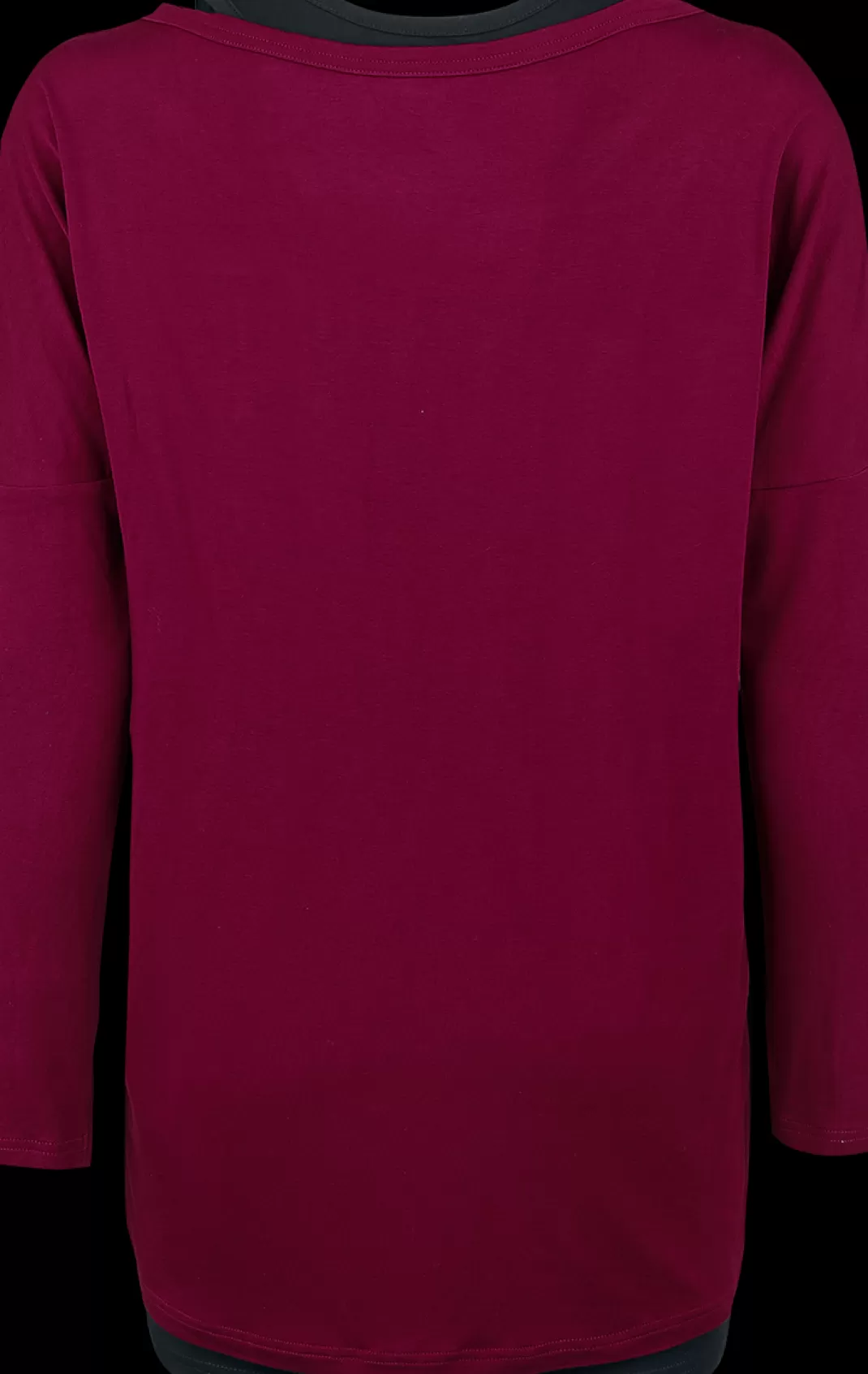 Long-Sleeve Shirt Burgundy By Black Premium By Emp^* Outlet