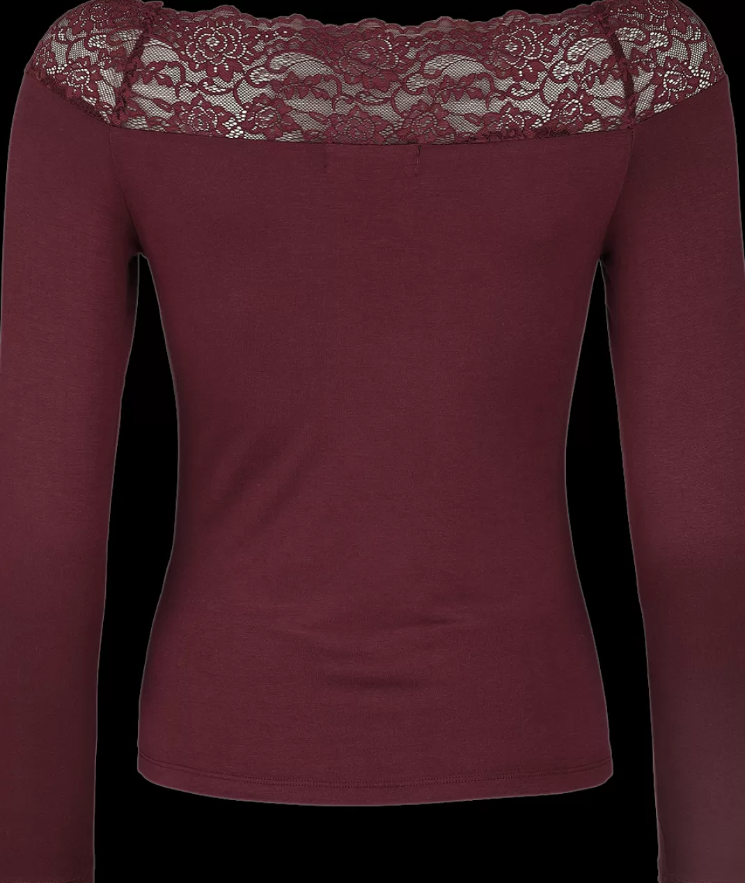 Long-Sleeve Shirt Burgundy By Black Premium By Emp^* Outlet