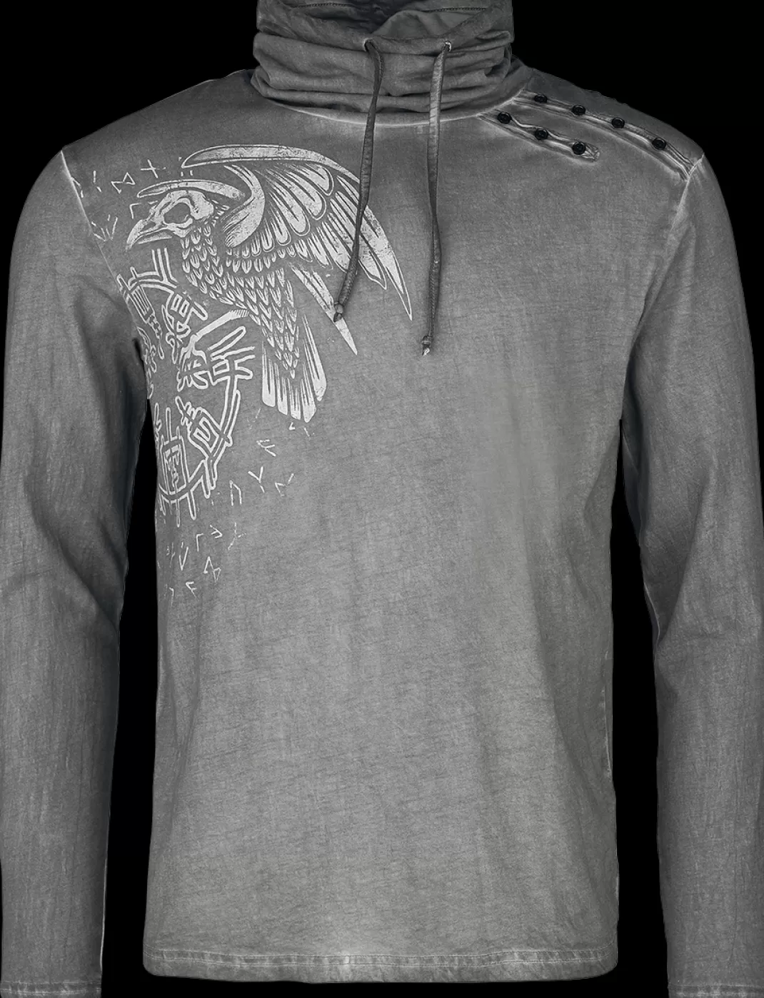 Men * Long-Sleeve Shirt Grey By Black Premium By Emp