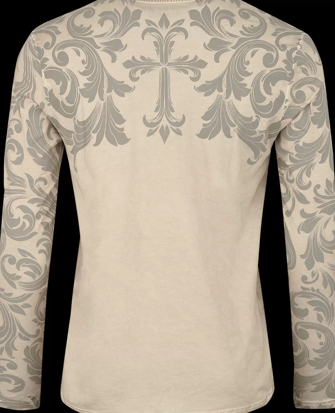 Men * Long-Sleeve Shirt Grey By Black Premium By Emp