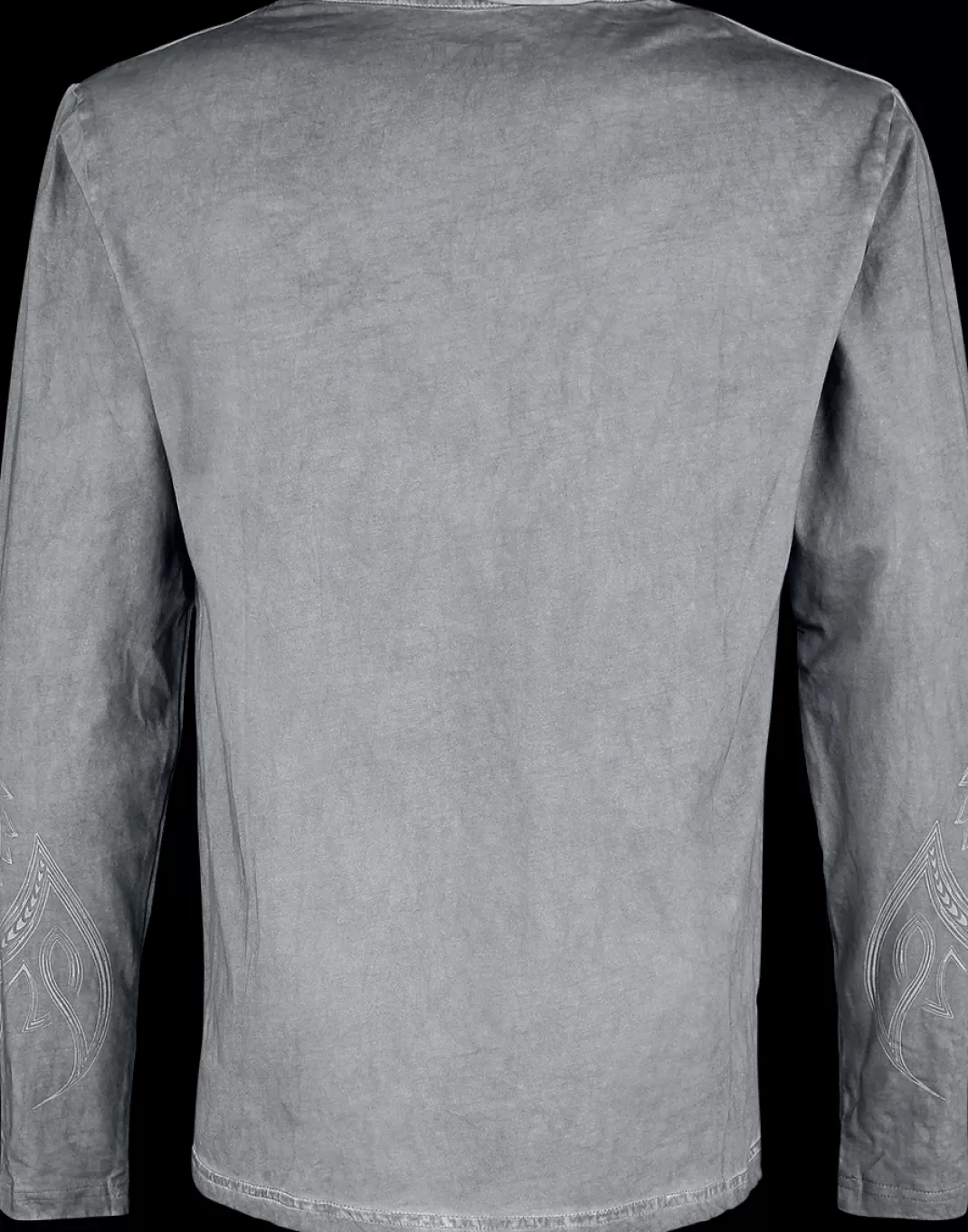 Long-Sleeve Shirt Grey By Black Premium By Emp^* Flash Sale