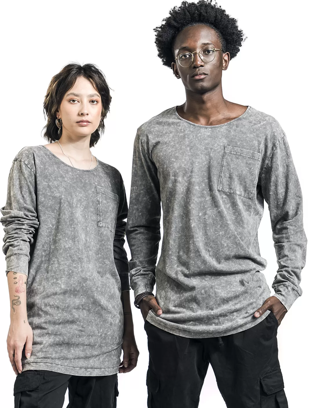 Men * Long-Sleeve Shirt Grey By Emp Special Collection