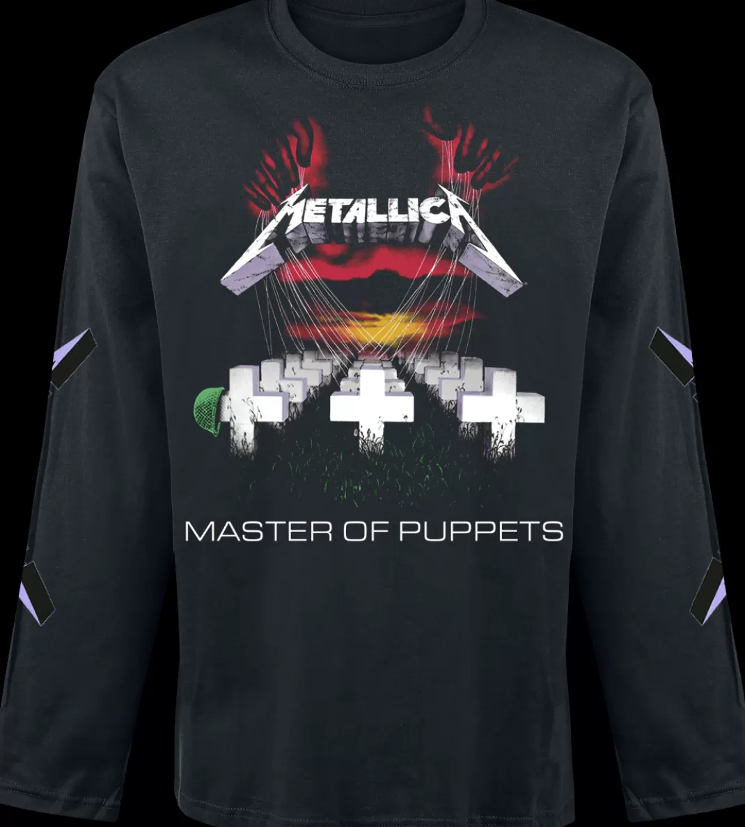 Men Metallica Master Of Puppets Long-Sleeve Shirt Black By