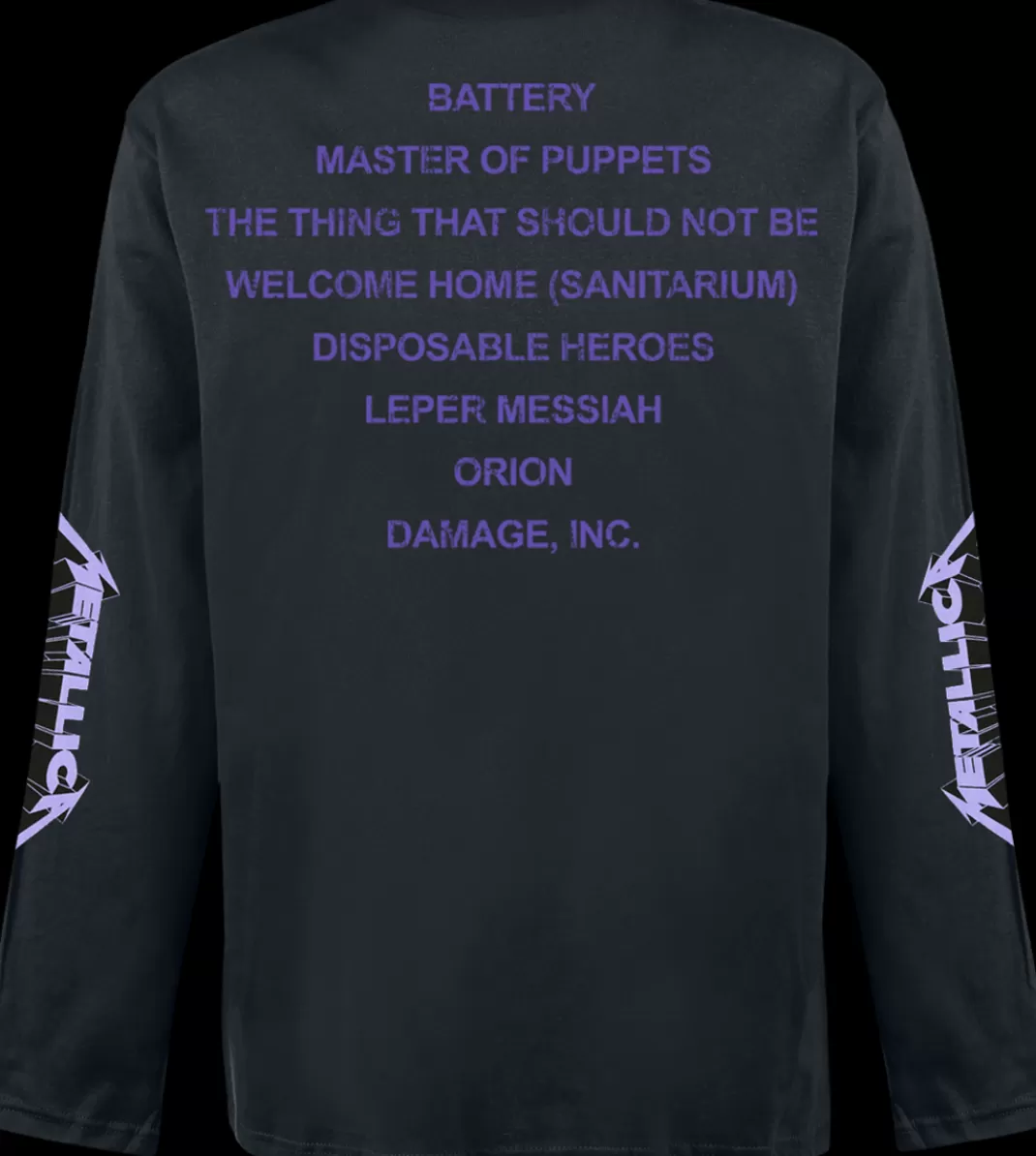 Men Metallica Master Of Puppets Long-Sleeve Shirt Black By