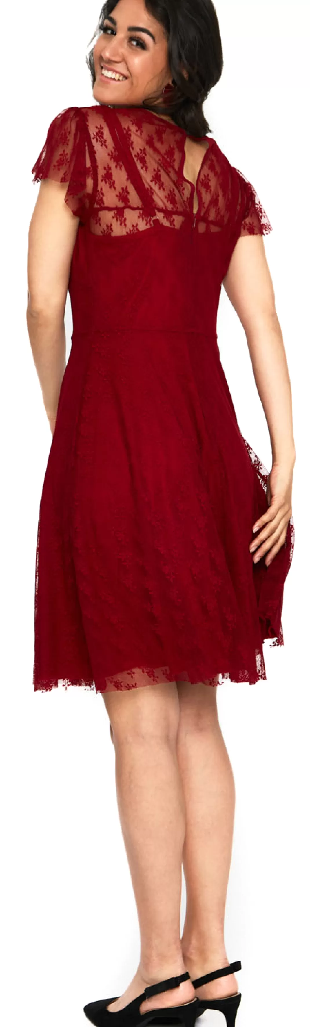Melody Lace Occasion Dress Medium-Length Dress Red By^Voodoo Vixen Flash Sale