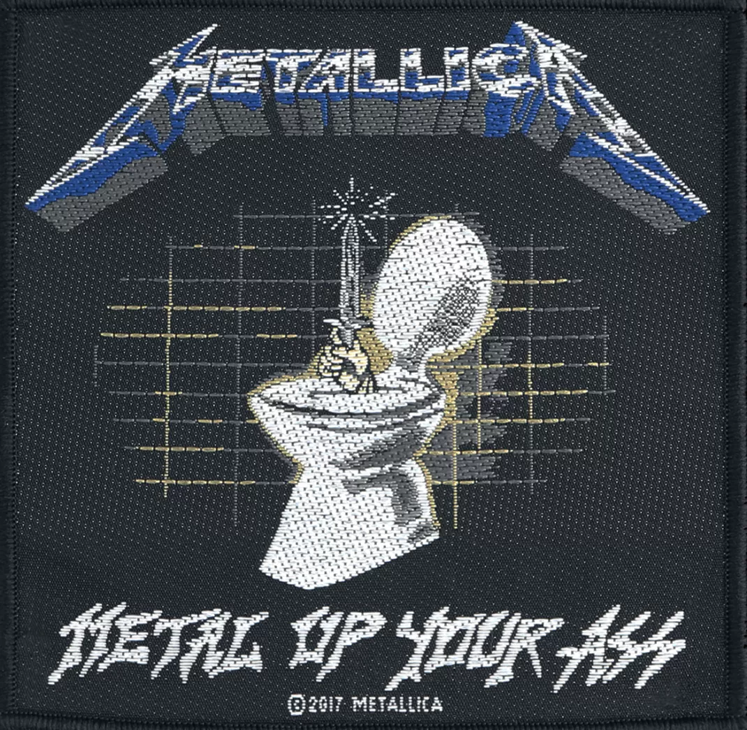 Metal Up Your Ass Patch Black-White-Blue By^Metallica Fashion