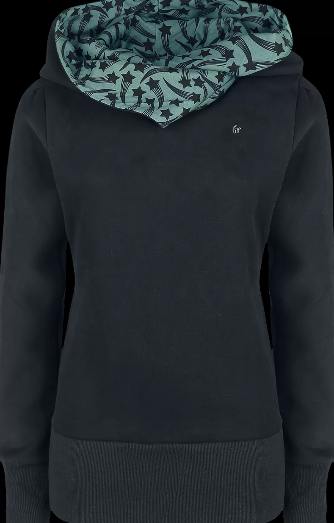 Mila Hooded Sweater Black-Mint By^Forplay New