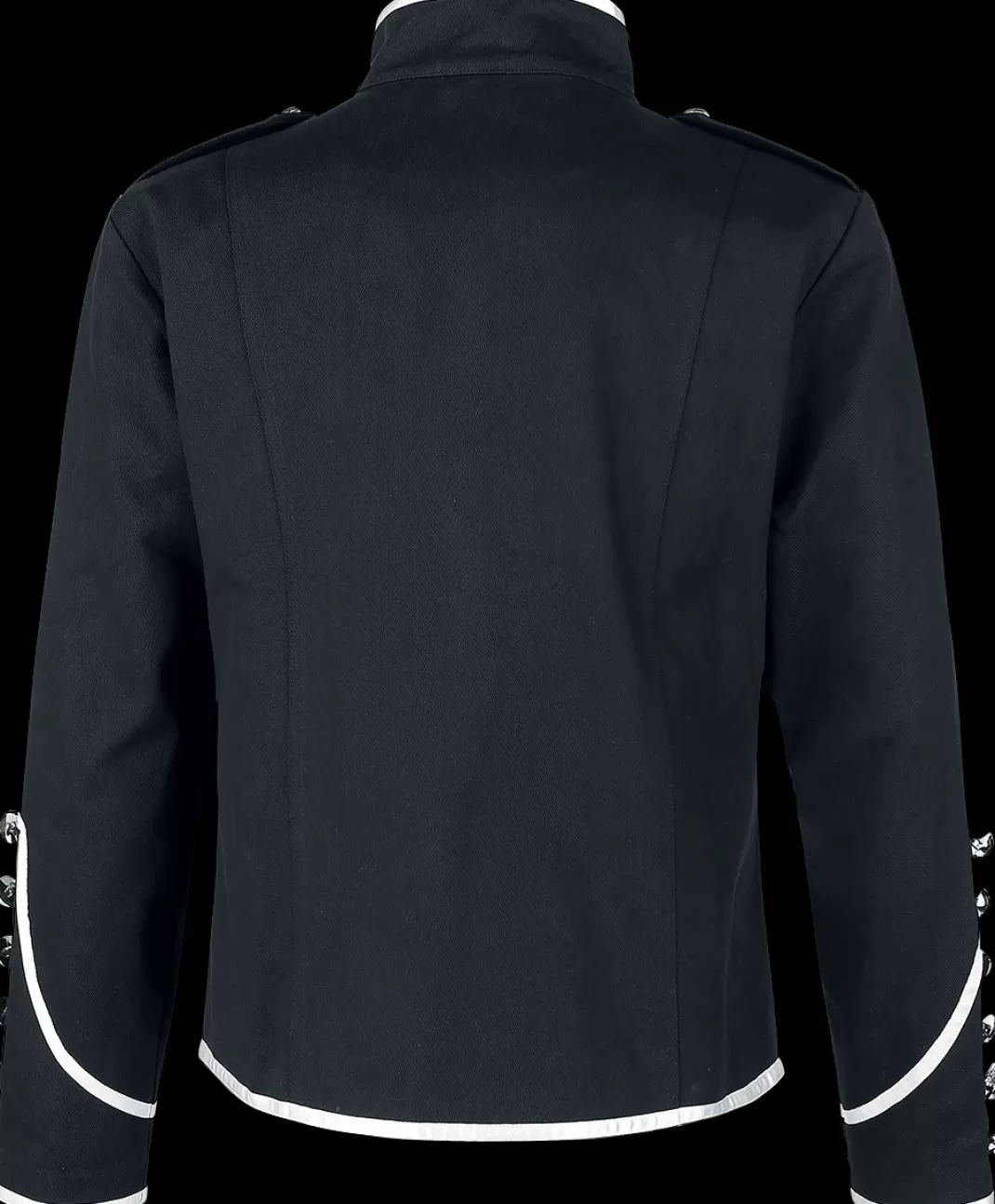 Military Drummer Uniform Jacket Black-Silver By Alternative^Banned Store