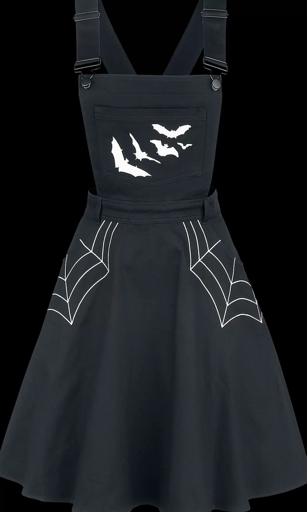 Miss Muffet Pinafore Dress Short Dress Black By^Hell Bunny New