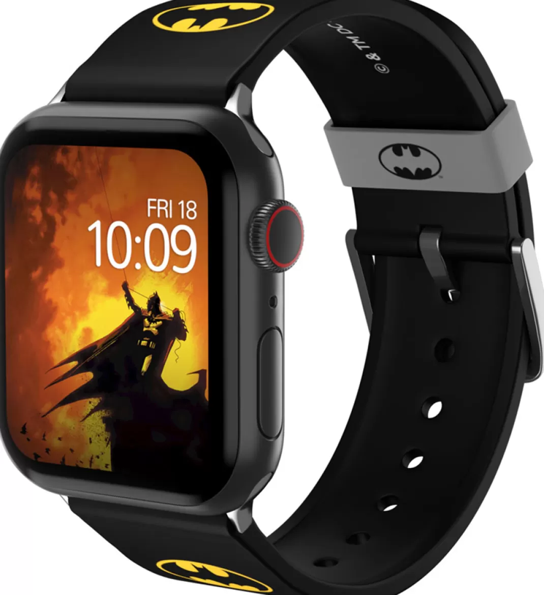 Men Batman Mobyfox - Logo - Smartwatch Strap Wristwatches Black-Yellow By