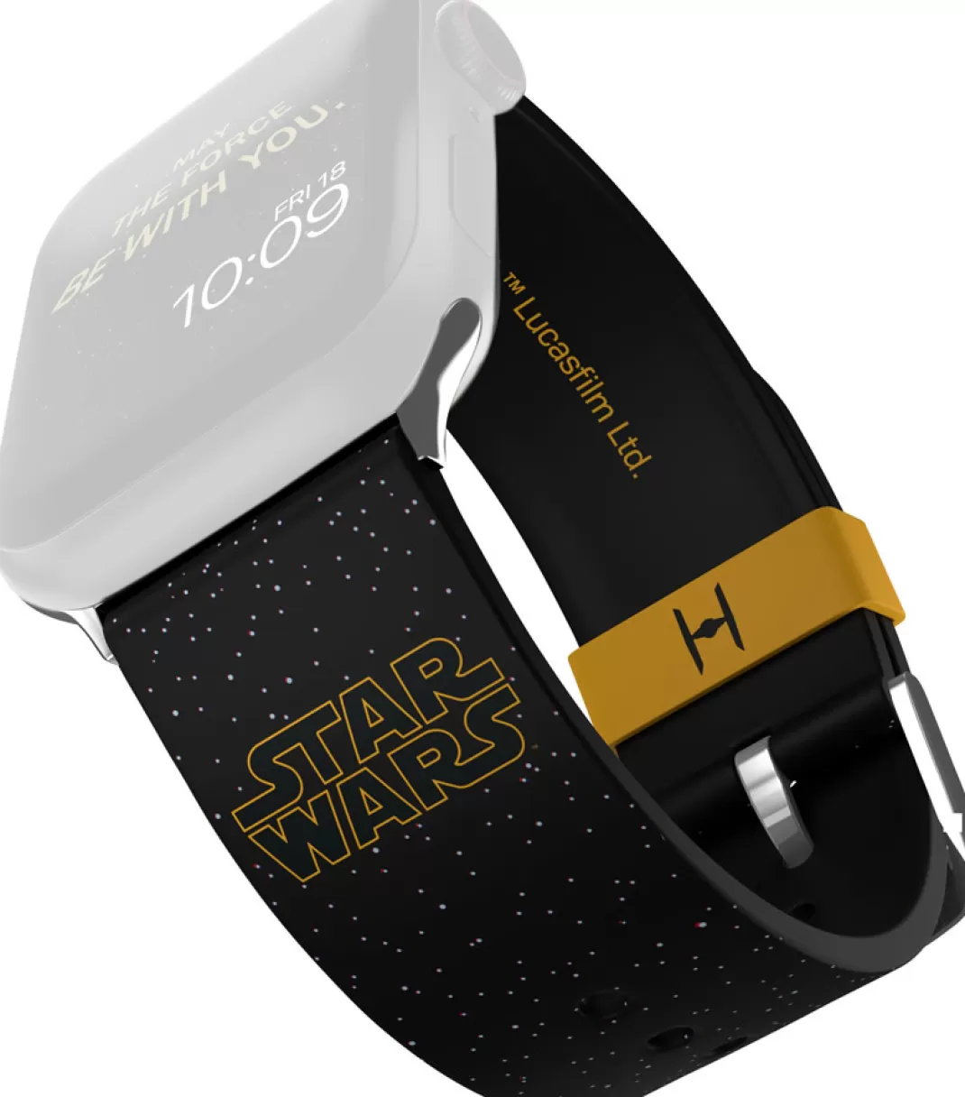 Men Star Wars Mobyfox - Galactic - Smartwatch Strap Wristwatches Black-Yellow By